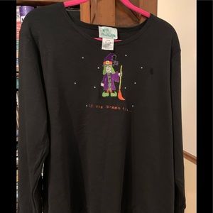 Quacker Factory cotton knit Halloween Shirt